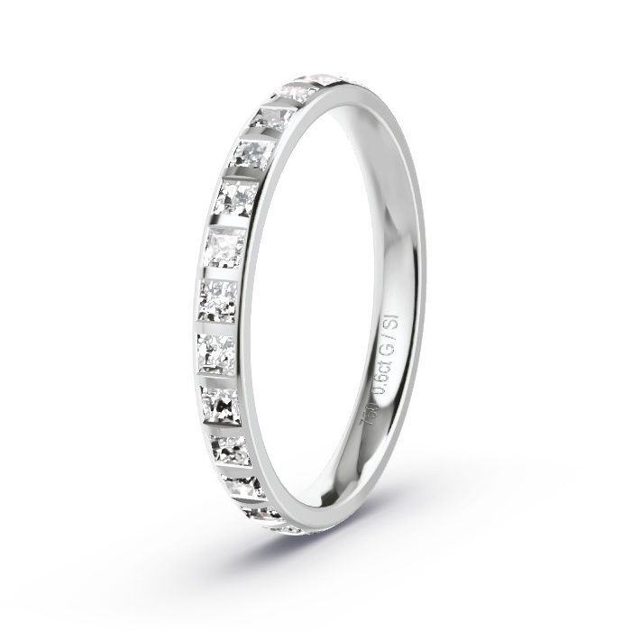 Memoire-Ring Weissgold - 0.60 ct. Diamanten - Modell N°4206 Memoire-Ring Weissgold - 0.60 ct. Diamanten - Modell N°4206