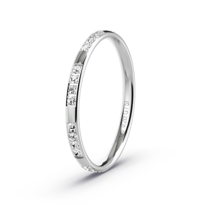 Memoire-Ring Palladium - 0.20 ct. Diamanten - Modell N°4207 Memoire-Ring Palladium - 0.20 ct. Diamanten - Modell N°4207