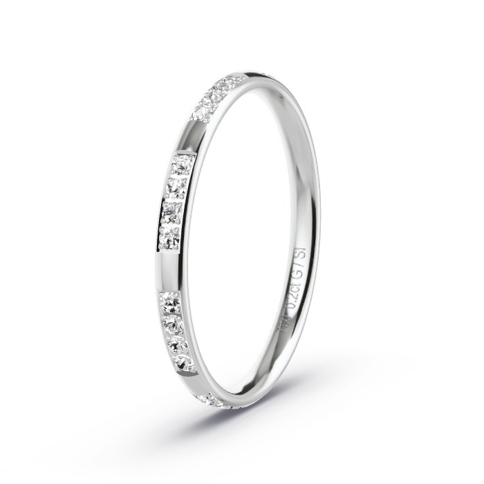 Memoire-Ring Weissgold - 0.20 ct. Diamanten - Modell N°4207 Memoire-Ring Weissgold - 0.20 ct. Diamanten - Modell N°4207