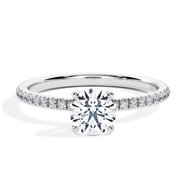Verlobungsring Weissgold - 0.35 ct. Brillant - Modell N°3013, Pavé