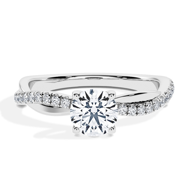 Verlobungsring Weissgold - 0.60 ct. Brillant - Modell N°3016, Pavé