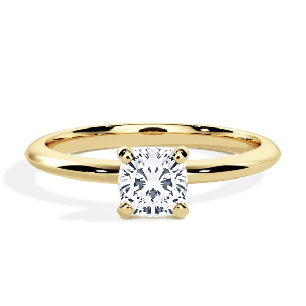 Verlobungsring Gelbgold - 0.50 ct. Cushion - Modell N°3021, Solitär