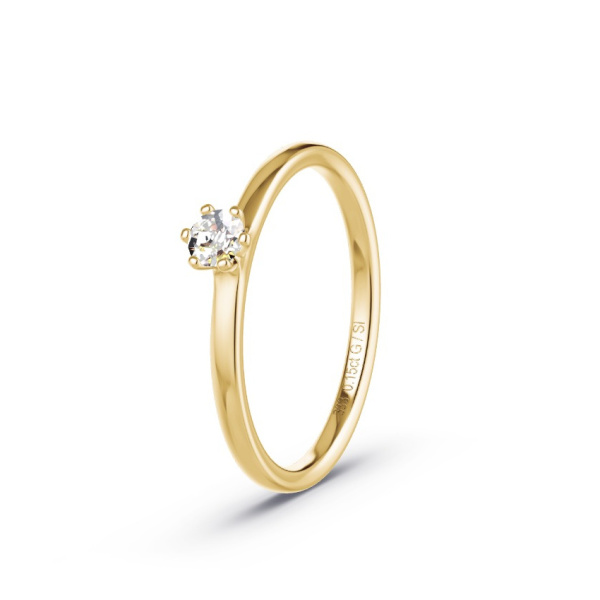 Verlobungsring Gelbgold 333 - 0.15 ct. Diamanten - Modell N°3001