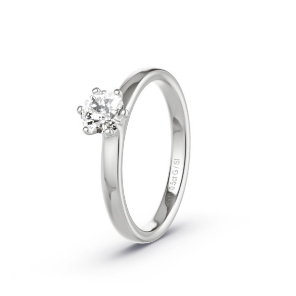 Verlobungsring Weissgold 585 - 0.50 ct. Diamanten - Modell N°3001