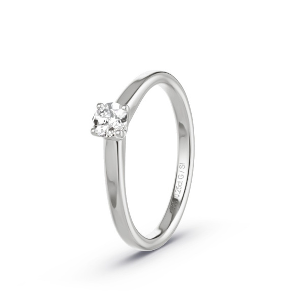 Verlobungsring Weissgold 585 - 0.25 ct. Diamanten - Modell N°3006