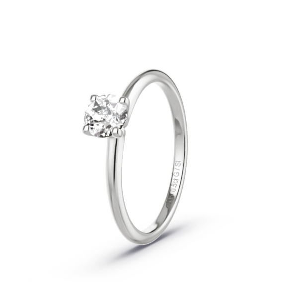 Verlobungsring Weissgold 585 - 0.50 ct. Diamanten - Modell N°3011