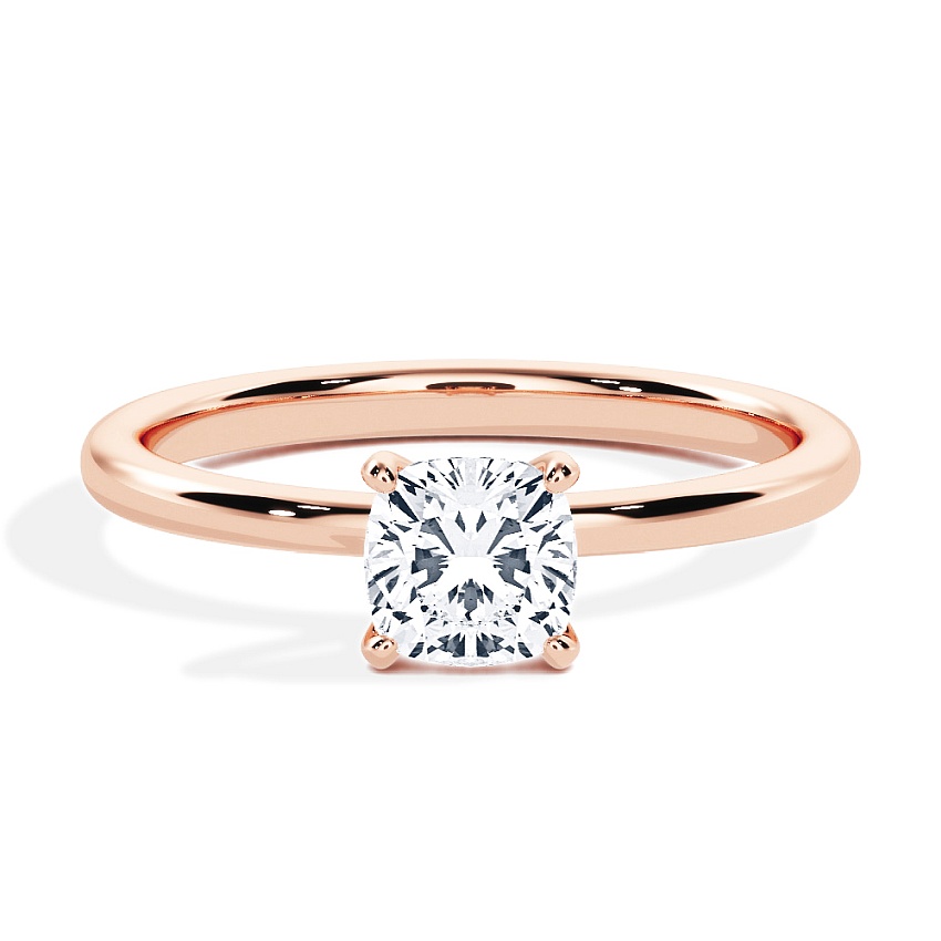 Verlobungsring Rotgold - 0.50 ct. Cushion - Modell N°3013, Solitär Verlobungsring Rotgold - 0.50 ct. Cushion - Modell N°3013, Solitär