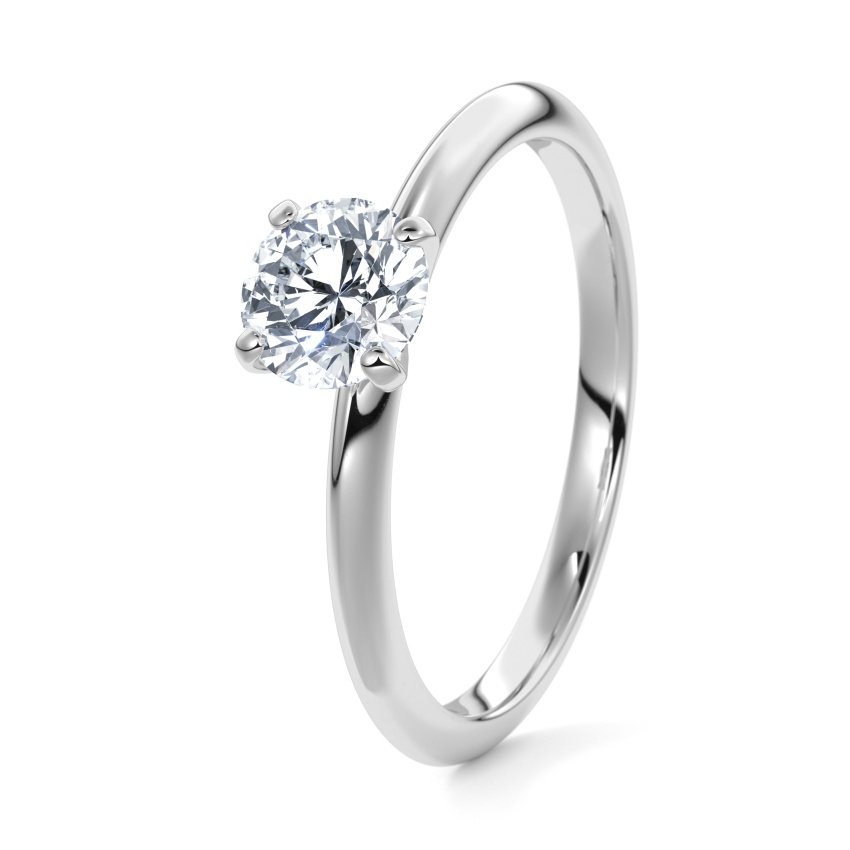 Pierścionek zaręczynowy Białe złoto 750 - 0.30 ct diamentem - Model N°3021 Brylant, Solitaire