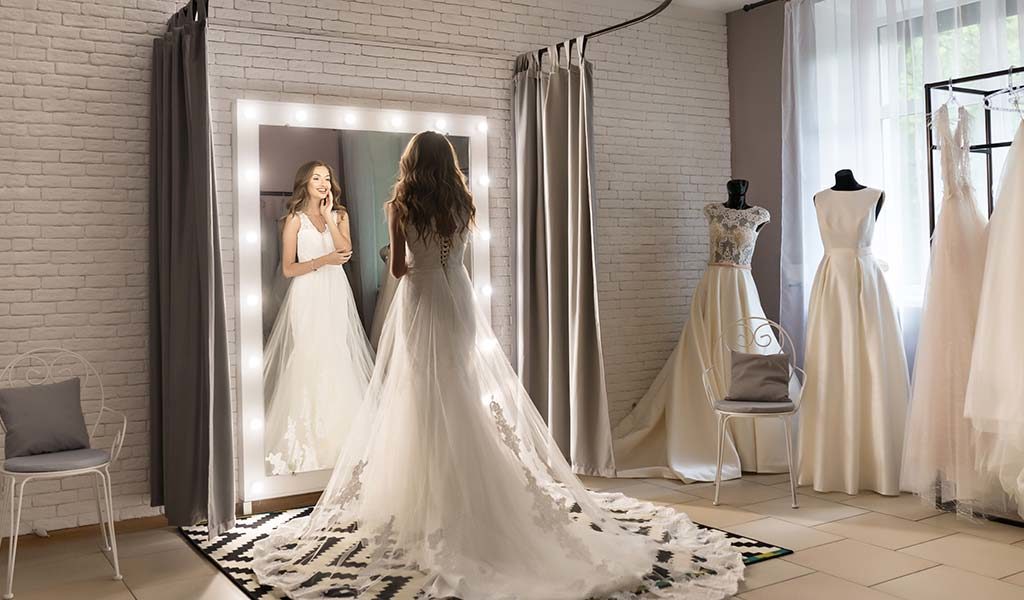 Shop around before you decide on a wedding dress