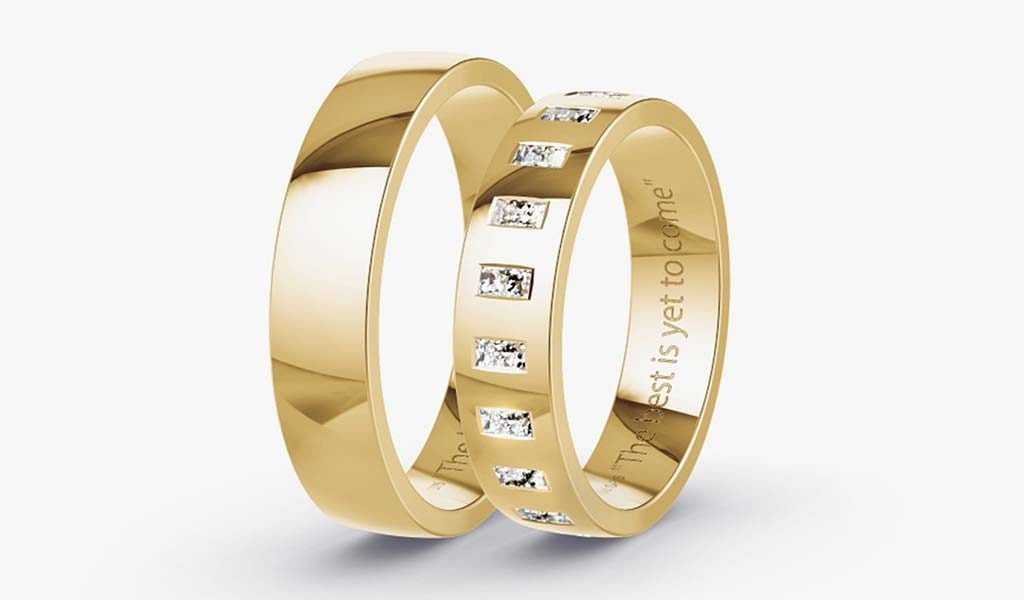 wedding rings yellow gold