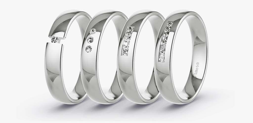 wedding ring different stone settings